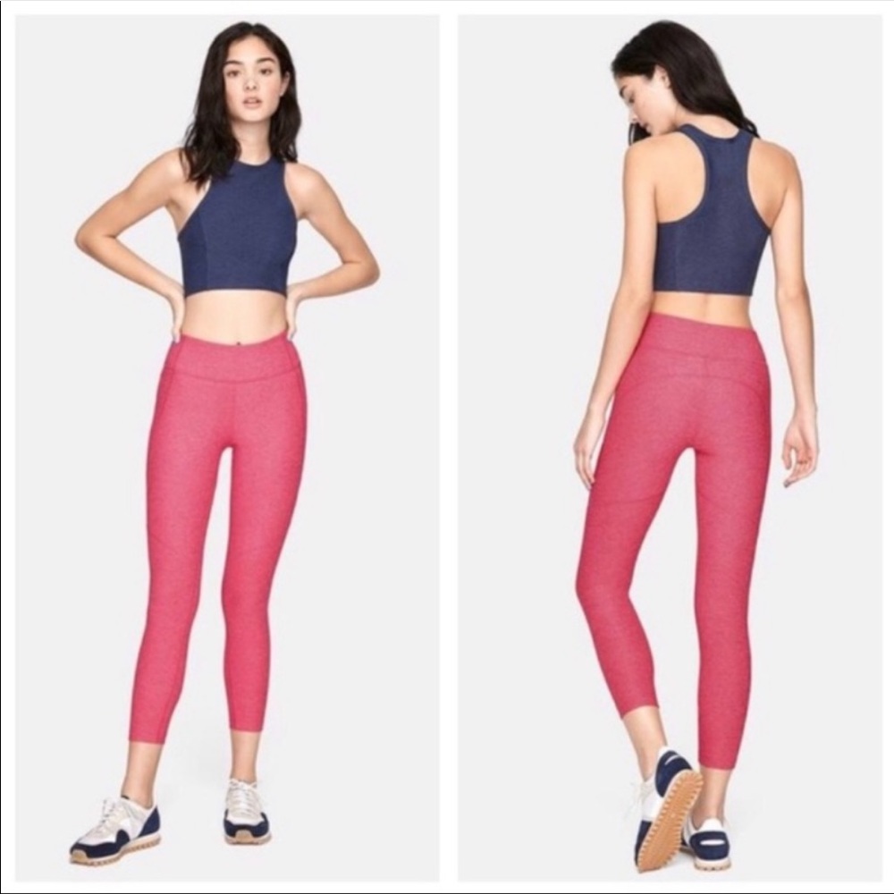 Outdoor Voices 3/4 Warmup Legging Flamingo Pink Cropped Tights Size Small S